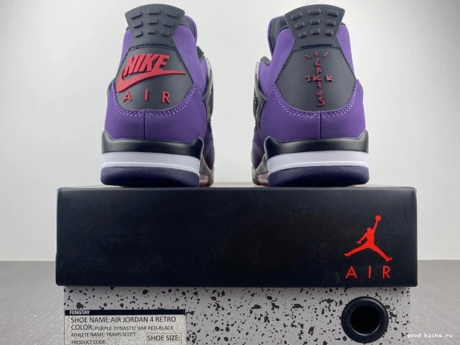 Rep Jordan 766296 (Friends LN4 and Travis Retro Scott 4 Purple Family) 0630